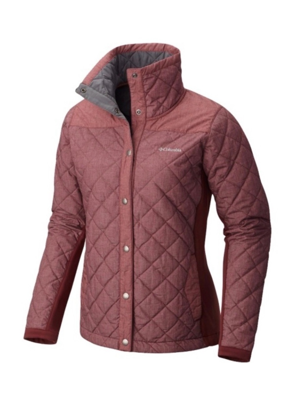 COLUMBIA Pilsner Peak Jacket Maroon Grey Medium